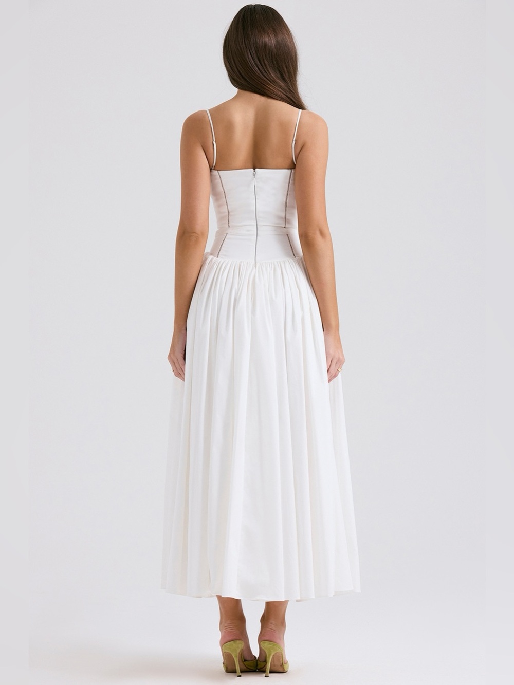 House of CB YSABELLA White Cotton Maxi Sundress, Size Medium, $299 - Picture 7 of 15
